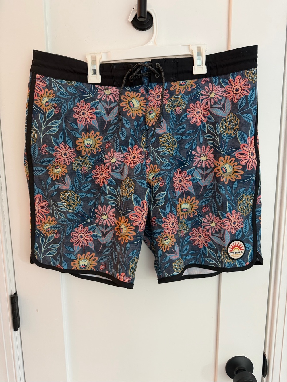 O'Neill Cruzers Navy Floral Boardshorts Hyperfreak stretch